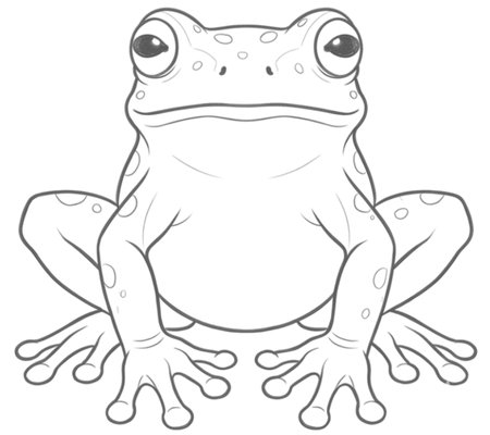 How to Draw a Frog for Adults Step 06