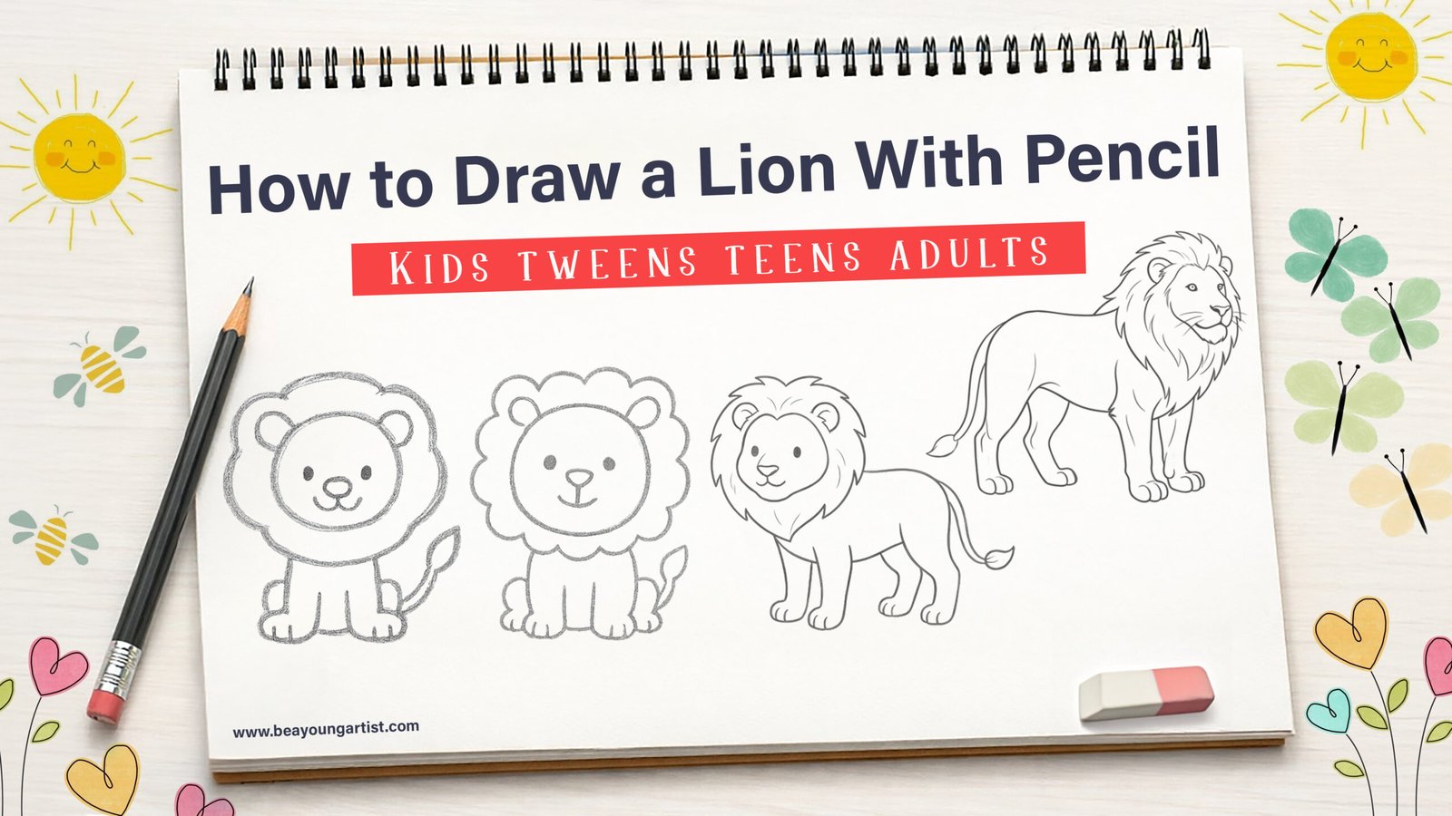 How to Draw a Lion With Pencil Feature Image