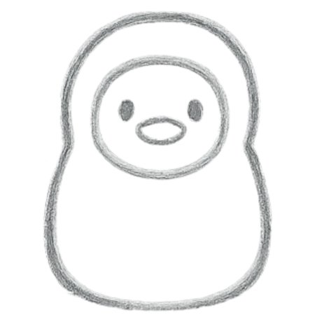 How to Draw a Penguin for Kids Step 04