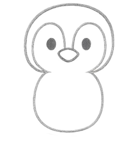 How to Draw a Penguin for Tweens Step 03