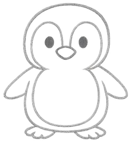 How to Draw a Penguin for Tweens Step 06