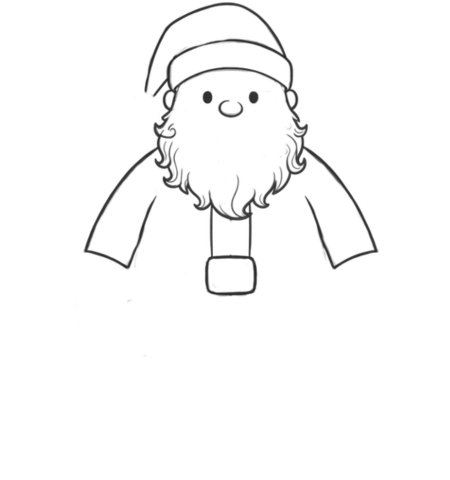 How to Draw a Santa for Adults Step 02