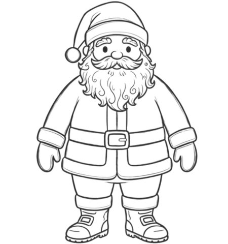 How to Draw a Santa for Adults Step 06