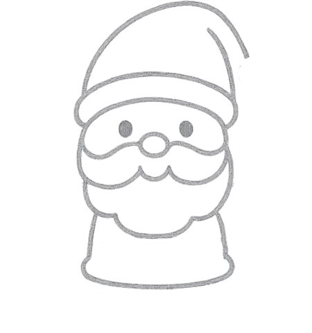 How to Draw a Santa for Kids Step 03