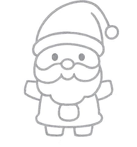 How to Draw a Santa for Kids Step 04