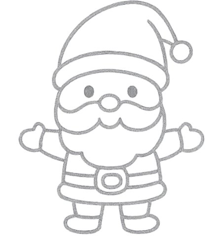 How to Draw a Santa for Kids Step 06