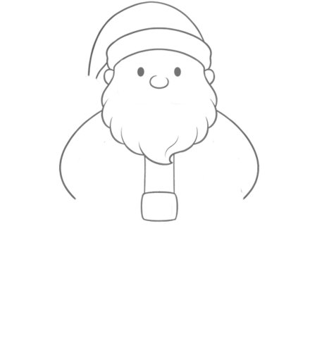 How to Draw a Santa for Teens Step 02