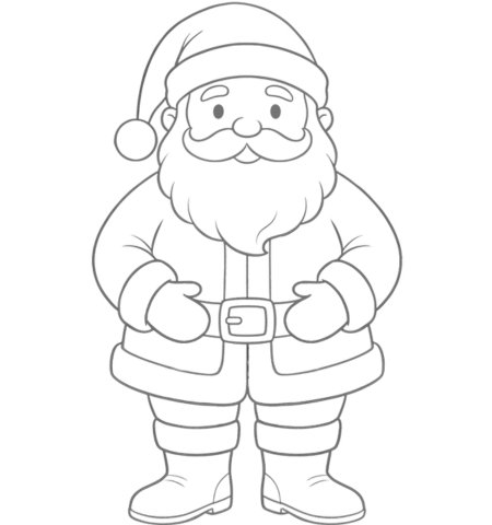 How to Draw a Santa for Teens Step 06