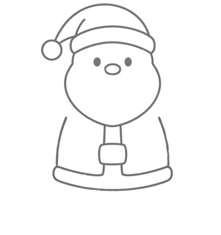 How to Draw a Santa for Tweens Step 03