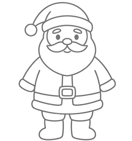 How to Draw a Santa for Tweens Step 05