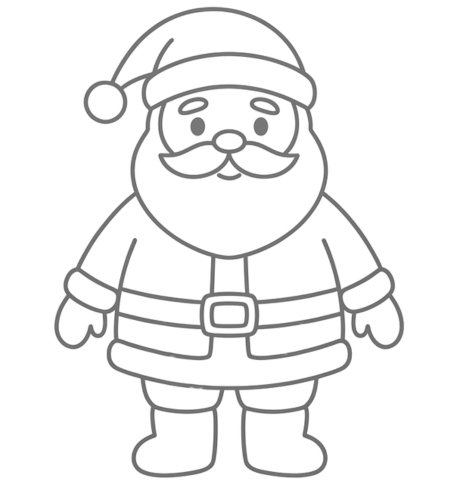 How to Draw a Santa for Tweens Step 06