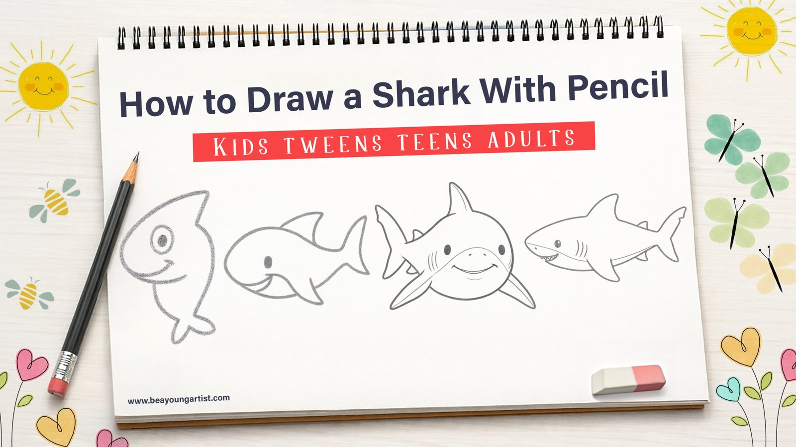 How to Draw a Shark With Pencil Feature Image
