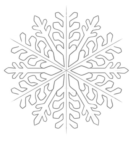 How to Draw a Snowflake for Adults Step 05