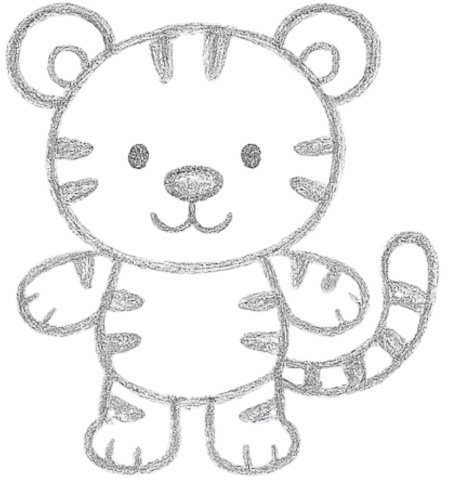 How to Draw a Tiger for Kids Step 06