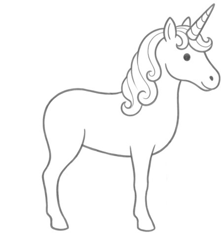 How to Draw a Unicorn for Adults Step 04