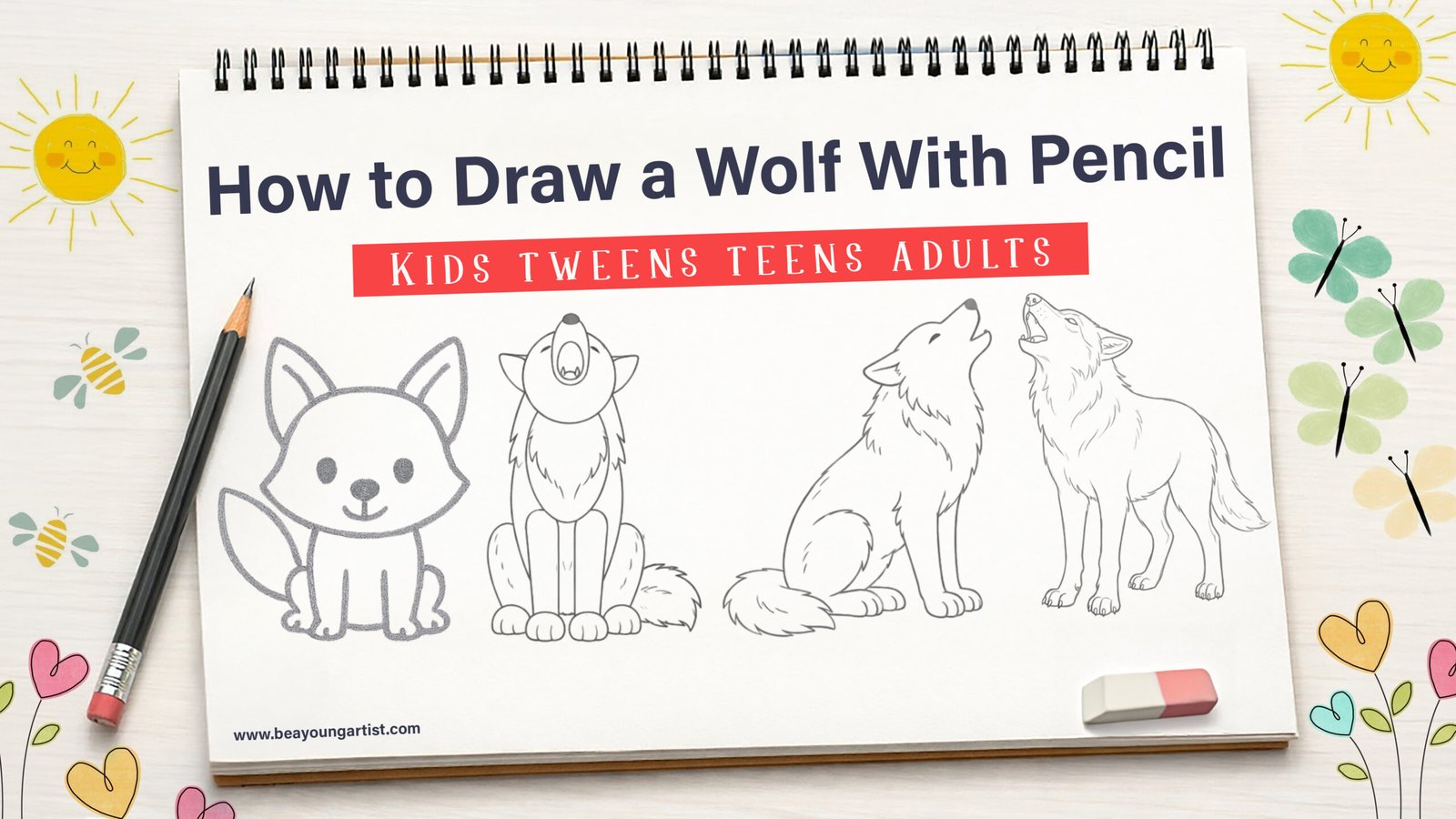 How to Draw a Wolf With Pencil Feature Image